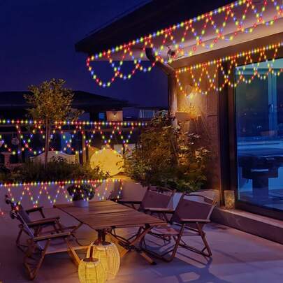 138 LED Fairy Lights String - 8 Lighting Modes, 157.48 Inch USB Powered Decorative Lights, For Patio, Wedding, Valentine's Day, Christmas, Holiday Party Decor