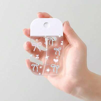 1 pieza Nuevo frasco de perfume recargable transparente, diseño minimalista de mariposa, estrella, corazón, estilo coreano, portátil, ahorra espacio, frasco recargable, botella de spray hidratante, de moda, adecuado como regalo para novia, mejor amiga, pareja, baño, viaje