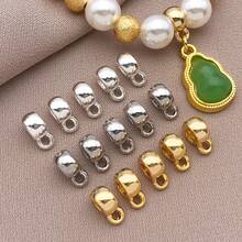 Bộ 10 khóa cài nối bằng đồng mạ vàng 18K và bạch kim bạc dày dặn, kích thước 8x6x3.5mm, kiểu dáng tối giản thanh lịch, thích hợp cho đám cưới và tiệc tùng. - Nhiều màu - Xem 13