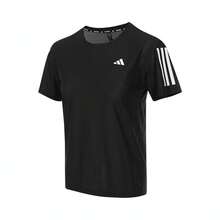 Adidas 女士 OTR B TEE 短袖T恤，无领，TJY8581 - 黑色 - 查看 1