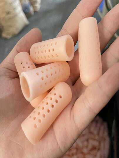 2pcs/Set Toe Protectors, Breathable Toe & Finger Guards, Made Of Soft Silicone, Practical Design, Suitable For All Seasons, Unisex, Necessary For Work Protection, Anti-Slip, Daily Essential