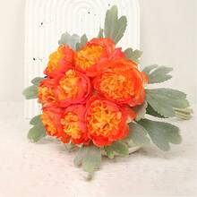8-Head Artificial Lotus Flower Bouquet, Peony & Rose Nordic Style Centerpiece For Dining Table, Living Room, Bedroom, Wedding, Vase Filler - Multicolor - View 11