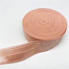 2 tamaños, 1 pulgada (25mm) Cinta elástica de satén plegable, Cinta de satén de spandex para el cabello, Accesorios para el cabello con encaje - Elige colores - Ver 28