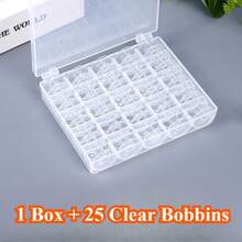 Plastic Sewing Machine Bobbin Set With Storage Box - Essential For Sewing Projects, Suitable For Sewing Supplies, Craft Room, Travel And Art Creation - Compatible With Bobbins And Spools, Sewing Storage | Sewing Accessories | Sewing Essentials | Sewing Machine Parts | Practical Design | Durable Structure | Bobbin Case | Sewing Notions & Supplies | Sewing Tools & Accessories | Bobbin Storage | Spool Organizer - The Bobbin Set Comes With a Storage Box. - View 6