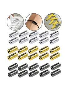 10pcs Zinc Alloy Capsule Shaped Shoe Buckles, Suitable For Quick Lacing Sports Shoes And Shoes, Also Applicable To Fixing Necklace And Bracelet Ends, Unisex - Capsule Buckle - View 1