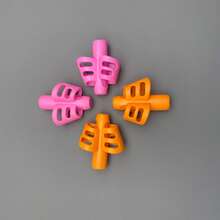 3pcs/4pcs/5pcs Silicone Finger Grip Pen Holder, Soft TPR Material, Writing Learning Tool, Children Learning Supplies, Children's Writing Tool, Easter, Easter Gift - Multicolor - View 12