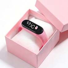 5件套TPU硅胶表带男女通用LED心形数字手表，显示时间、月份、年份、星期，适合上学、日常佩戴、节日和送礼。 - 彩色 - 查看 6