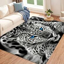 Luxurious Flowers And Exquisite Tigers Pattern Flannel Carpet, Vibrant And Energetic , 2D Digital Printing, Non-Slip Rubber Bottom, Multiple Sizes Available. Suitable For All Seasons, Washable, Machine Washable, Comfortable, Unique, Suitable For Him, Her, Family Members, Boyfriend, Girlfriend, Father, Family Members, Mother, Lover, Daughter, Son, Grandfather, Grandmother, Teacher, Doctor, Nurse, Friend, Classmate, Pet. As Birthday Gifts, Household Items, Wedding Items, Souvenirs, Home Decoration, Daily Life, Office Decoration, Birthday, Anniversary, Valentine's Day, Thanksgiving, Graduation Season, Christmas, Halloween, Mother's Day, Father's Day, Wedding, New Year Gift Decoration. Suitable For Shopping Centers, Restaurants, Kitchens, Bathrooms, Living Rooms, Bedrooms, Corridors, Balconies, Outdoor Doors, Door Mats, Entrance Mats, Non-Slip Mats, Offices, Cafes, Piano Room Floor Decoration - 多色3 - 查看 3