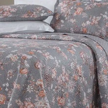 Queen Size Double-Sided Bedspread Set (3 Pieces) 2.40m X 2.60m With Pillowcases Rozac Liz - Liz 1 - View 7