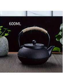 Cast Iron Teapot - Suitable For Stove, Fits Loose Leaf Tea And Tea Bags - Kitchen Supplies - Black - View 10