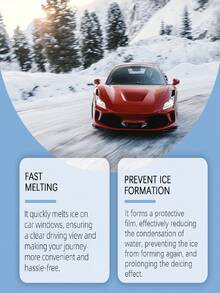 Car Window Glass Deicing Spray, Convenient Deicing And Anti-Fog Protection For Automotive Glass. This Car Window Glass Deicing Spray Is A Practical Essential For Winter Driving, Specially Designed For Low-Temperature Frost And Window Icing/Fogging Scenarios. - A - 查看 4