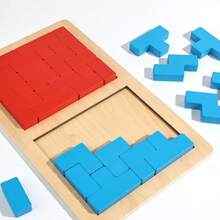 Đồ chơi xếp hình bằng gỗ mới dành cho cả bố và con, giúp phát triển khả năng tập trung và tư duy, để bàn. - Nhiều màu - Xem 9