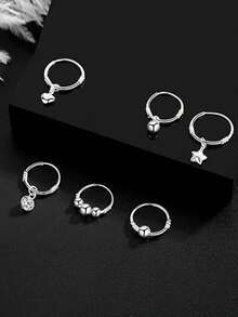 1pc S925 Sterling Silver Minimalist Luxury Style Nose Ring, Unique Korean Retro Nose Ring, Suitable For Women's Daily Wear, An Excellent Gift For Girlfriend, Mother And Sister - Single Nose Ring - View 5