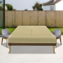 Rectangular Outdoor Furniture Set Cover Waterproof 190T Silver Coated Patio Sofa Table Chair Protector With Parasol Hole Drawstring Storage Bag For Garden Balcony - Beige+Coffee Color - View 6