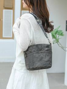 女款斜背包、大容量布包、新式單肩包、女款休閒後背包、中年媽媽包、女包、斜背包、新式包、布包、單肩、大容量、時尚媽媽包、適合通勤、旅行和觀光 - 彩色 - 查看 5