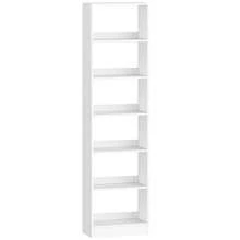 HaluPeit Bibliothèque, Étagère de Rangement, Meuble, Cube, pour Salon, Bureau, Chambre, Style Scandinave, 24 x 50 x 183 cm, Blanc - Blanc - Voir 6