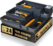 FLYVOLE Tool Box Organizer Tray, Toolbox Desk Drawer Organizer, Tool Box Tray, Toolbox Organization Storage For Rolling Tool Chest (24 PCS) - ColorA - View 1