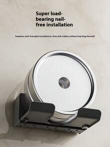 Blow Dryer Holder Rack, Bathroom Wall Mount Hairdryer Stand, No Drilling Required Storage Organizer - Multicolor - View 12