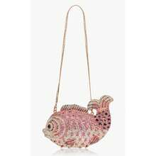 Elegant Fish-Shaped Crystal Clutch Formal Evening Bag - Hồng - Xem 4