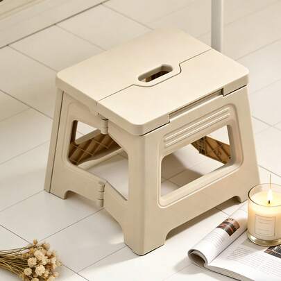 2把迷你折叠椅 - 户外座椅，适合露营和钓鱼，轻便塑料折叠凳，节日好礼。