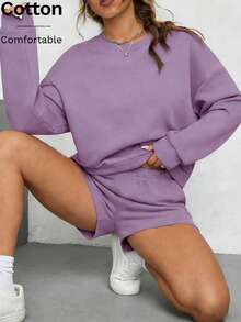 100%棉質上衣,女士衛衣口袋短褲兩件套,女士衛衣口袋短褲兩件套,休閒百搭假日街頭學院風,女式長袖運動套裝,學院風,垂感時尚柔軟透氣長袖兩件套裝,收腰闊腿運動短褲,街頭服飾,居家,conjunto mujer dos piezas,收腰闊腿運動短褲,街頭服飾,居家,conjunto mujer dos piezas,收腰闊腿運動短褲,街頭服飾,居家,conjunto mujer dos piezas,收腰闊腿運動短褲,街頭服飾,居家,conjunto 科mujer,ropa mujer,primavera mujer,ropa,jersey,ropa primavera mujer,verano mujer,vestido playa,ropa de gimnasio mujer,沙灘,度假,畢業，音樂節,外出上衣，淺紫色上衣 - 淺紫 - 查看 8