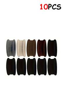 10/5/1pc High Elasticity Ultra-Wide Seamless Hair Band With A Sophisticated Look - A Hair Elastic That Won't Damage The Hair. Perfect For Girls Tying A High Ponytail. - Multicolor - View 9