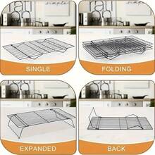 Stainless Steel Cooling Rack Set - Non-Stick, Stackable And Oven- For Baking, Roasting And Cooking - Easy To Clean, Durable Kitchen Essential - Multicolor - View 4