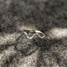 Flowing Wave Stackable Rings, An Ideal Gift For Her On Any Occasion - Silver - View 5