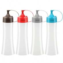 Condiment Bottle, PE Pointed Cream Bottle, Salad Sauce Jam Bottle, Squeeze Sauce - Mint Blue - View 2