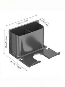 1个多功能吹风机支架，卧室/浴室壁挂式收纳整理架，免钻孔吹风机支架，牙刷梳子支架 - 查看 9