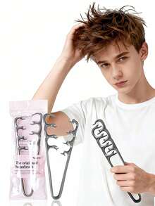 1pc Texturizing Hair Comb - Wide Tooth Comb Suitable For Men & Women, Designed To Enhance Volume & Curls, Create Bangs Separation, Also Serves As Anti-Frizz Styling Tool - Multicolor - View 2