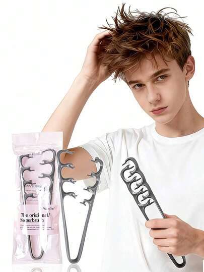 1pc Texturizing Hair Comb - Wide Tooth Comb Suitable For Men & Women, Designed To Enhance Volume & Curls, Create Bangs Separation, Also Serves As Anti-Frizz Styling Tool