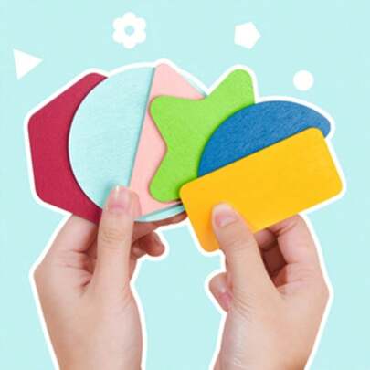 新款几何形状认知堆叠玩具，益智拼图棋盘游戏，适合男孩女孩，创意桌面学习玩具