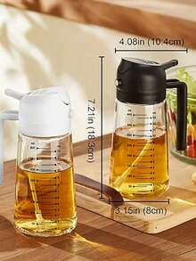 1PC Precise Oil Sprayer With Measurement Scale, PP Oil Mister For Air Fryer, Grilling & Salad, Nano-Level Fine Mist Spray Bottle, Shatterproof & Leak-Proof Kitchen Gadget - Fuel Spray Bottle - View 4