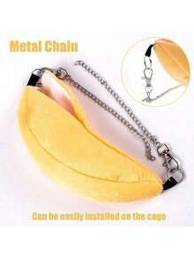 1pc Small Animal Hamster Cotton Banana Hammock, Cute Banana Shaped Hanging Nest, Warm Home For Small Rodents - View 3