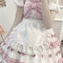 1pc Cute Princess Style Apron, Lolita Maid Apron For Daily Household Use, Stain & Oil Resistant - Apron - View 6