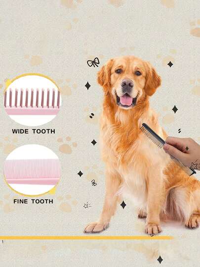 1/3/5pcs Foldable Pet Hair Brush, Portable Travel Collapsible Comb, Compact Pocket Folding Dual-Sided Massage Brush, Suitable For Wallet Or Pocket
