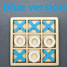 一套木制双人桌面互动井字棋游戏，锻炼逻辑思维、推理能力和专注力，适合家庭聚会，是圣诞节、复活节、万圣节、生日的完美礼物，木制玩具 - 彩色 - 查看 3