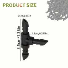 Drip Irrigation 1/4 Inch Barbed Tee Connector, Suitable For 1/4 Inch Drip Irrigation Pipes, Specifically Designed For Irrigation Tees In Drip Irrigation Or Sprinkler Irrigation Systems - Garden Water Pipe Connector - View 2