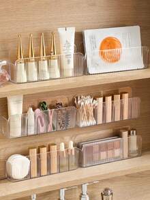 1/3 hộp đựng mỹ phẩm treo tường, hộp đựng đồ trang điểm bằng nhựa dùng để đựng son môi, cọ trang điểm, sơn móng tay, sản phẩm chăm sóc da - Hộp đựng đồ ẩn trong cửa tủ gương. Kệ đựng đồ trang điểm cho bàn trang điểm phòng tắm. - trong suốt - Xem 7