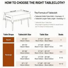 1件海洋系列珊瑚图案印花桌布，现代涤纶长方形/圆形防水桌布，数码印花，适用于客厅、户外餐桌、小型圆桌 - 彩色 - 查看 4