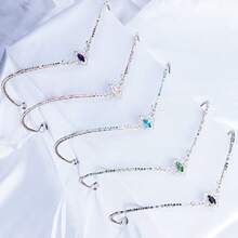 手工黑色水钻精灵头饰仙女水晶皇冠石英精灵头饰女士公主文艺复兴万圣节婚礼舞会嘉年华派对黑色 - 彩色 - 查看 1