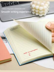 5本彩色PU皮笔记本，便携式笔记本，适用于学校、办公室、旅行和创意素描 - 橫線本 - 查看 9