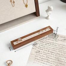 胡桃木黑色和米色戒指展示架，高端珠宝戒指展示架，珠宝店展示架，摄影道具 - 彩色 - 查看 32