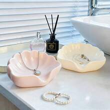 1 khay đựng trang sức bằng nhựa một lớp, thích hợp để đựng đồng hồ, dây chuyền và bông tai, kiểu dáng trang trí nghệ thuật, vật trang trí bàn làm việc cho nhà cửa, phòng khách, quà tặng đám cưới và ngày lễ, lưu trữ và trưng bày trang sức, thẩm mỹ hiện đại, quà tặng ngày Valentine, quà tặng cho bạn gái, vợ, mẹ, sử dụng được quanh năm. - Nhiều màu - Xem 5
