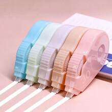 Set de 5 cintas correctoras clásicas, material escolar versátil para estudiantes, con opción de colores y alta capacidad, de vuelta a la escuela - Azul - Ver 12