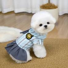 Pet Clothes, Spring/ Dress, Animal Shirt, Dog Couple Outfit, Cat Apparel - Blue - View 10