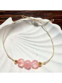 1pc Blue Agate Bracelet, Women's Bracelet, Blue Agate Bracelet, Healing Crystal Bracelet, Beaded Bracelet, Stress Relief Bracelet, Blue Agate Jewelry - Blue - View 8