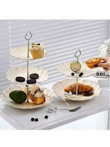 Multi-Tiered Serving Tray For Sweets And Snacks – Decorative For Table Settings, Parties, And Afternoon Tea. - View 4