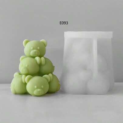DIY Animal Aromatherapy Candle Mold, Silicone Teddy Bear Handmade Candle Decor